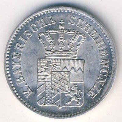 Бавария 3 крейцера 1866 год