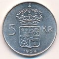 Швеция 5 крон 1954 год