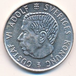 Швеция 5 крон 1954 год