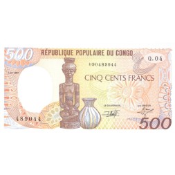 Конго 500 франков 1991 год UNC