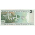 Литва 2 лита 1993 год - Мотеюс Валанчус. Тракайский Замок UNC
