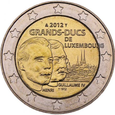 Люксембург 2 евро 2012 год - Великий герцог Вильгельм IV