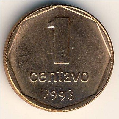 Аргентина 1 сентаво 1993 год