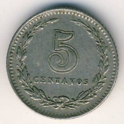 Аргентина 5 сентаво 1942 год