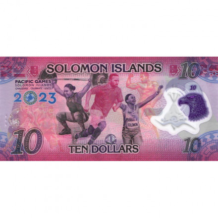 Соломоновы острова 10 долларов 2023 год - 17-е Тихоокеанские игры UNC