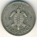 Фиджи 6 пенсов 1935 год