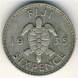 Фиджи 6 пенсов 1935 год