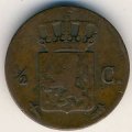 Нидерланды 1/2 цента 1851 год