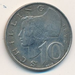 Австрия 10 шиллингов 1997 год