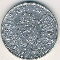Норвегия 2 кроны 1917 год