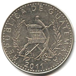 Монета Гватемала 25 сентаво 2011 год