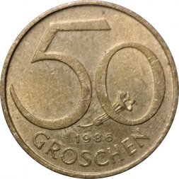 Австрия 50 грошей 1986 год