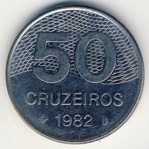 Бразилия 50 крузейро 1982 год - Карта