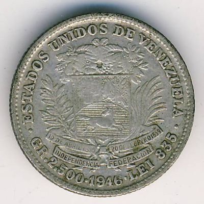 Венесуэла 1/2 боливара 1946 год