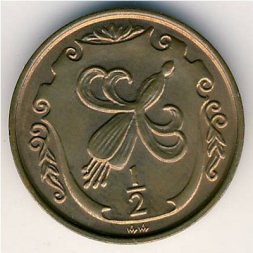Остров Мэн 1/2 пенни 1984 год