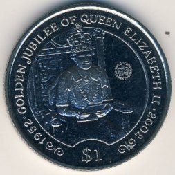 Виргинские острова 1 доллар 2002 год