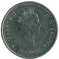 Канада 25 центов 1999 год - Миллениум. Декабрь