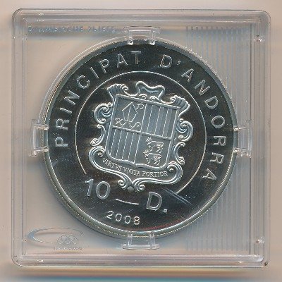 Андорра 10 динеров 2008 год