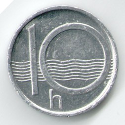 Чехия 10 геллеров 1997 год - Герб