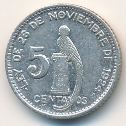 Гватемала 5 сентаво 1948 год