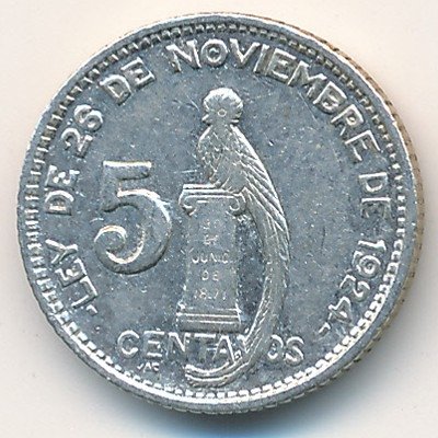 Гватемала 5 сентаво 1948 год