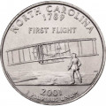 США 25 центов 2001 год - Штат Северная Каролина (D)