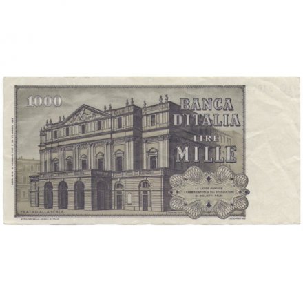 Италия 1000 лир 1977 год - Джузеппе Верди - VF