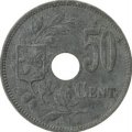 Бельгия 50 сантимов 1918 год