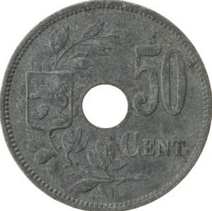 Бельгия 50 сантимов 1918 год