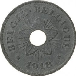 Бельгия 50 сантимов 1918 год