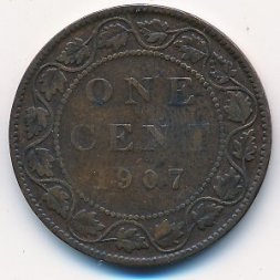 Канада 1 цент 1907 год
