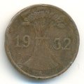 Германия 1 рейхспфенниг 1932 год