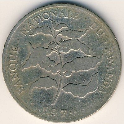 Руанда 10 франков 1974 год