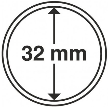 Капсула для хранения монет диаметром 32 мм (Германия)
