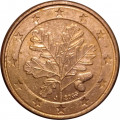 Германия 1 евроцент 2009 год (J)