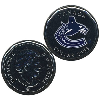 Канада 1 доллар 2008 год - Ванкувер Кэнакс (Vancouver Canucks)