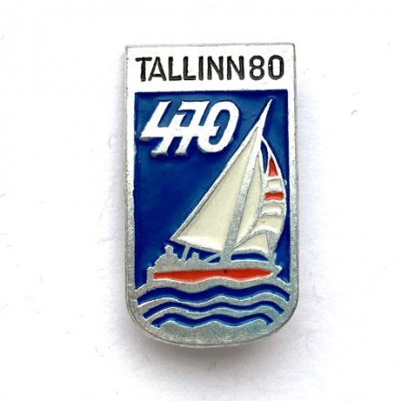 Значок. Олимпиада 80 Таллин. Парусный спорт. Яхта класса 470