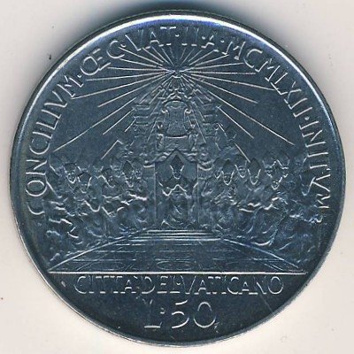 Ватикан 50 лир 1962 год