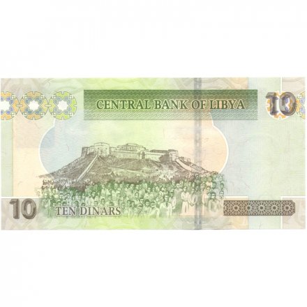 Ливия 10 динаров 2011 год - Национальный герой Омар аль-Мухтар UNC