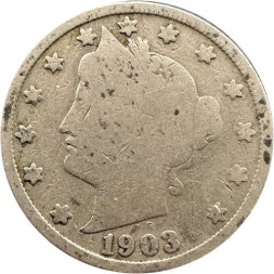США 5 центов 1903 год (без отметки МД)