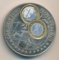 Уганда 1000 шиллингов 1999 год - Монеты ЕВРО. Германия - 1 евро