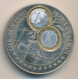 Уганда 1000 шиллингов 1999 год - Монеты ЕВРО. Германия - 1 евро