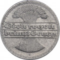 Веймарская республика 50 пфеннигов 1922 год (F)
