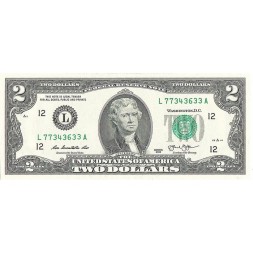 США 2 доллара 2013 год - L - UNC