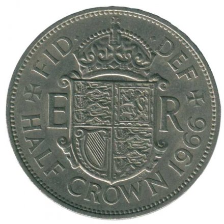 Великобритания 1/2 кроны 1966 год