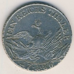 Пруссия 1 талер 1786 год
