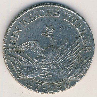 Пруссия 1 талер 1786 год
