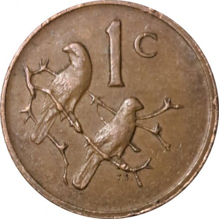 ЮАР 1 цент 1979 год - Окончание президентства Николааса Дидерихса