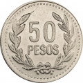 Колумбия 50 песо 2008 год