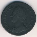 Великобритания 1 фартинг 1754 год